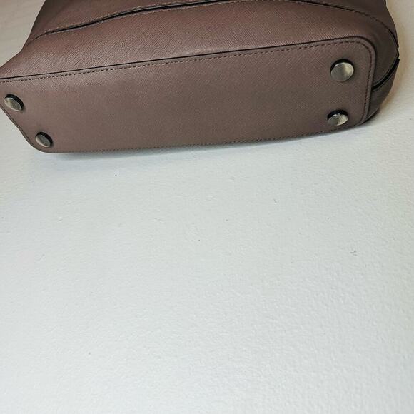 MICHAEL KORS Grey Square Frame Side Front Zip Up Metal Shoulder Straps Hand Bag - Picture 5 of 13